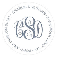 Classic Monogram Monogram Return Address Labels 1 X 