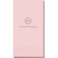 Circle Initials Guest Towels