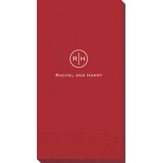 Circle Initials Guest Towels