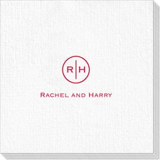 Circle Initials Luxury Deville Napkins