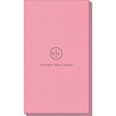 Circle Initials Linen Like Guest Towels