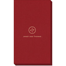 Circle Initials Linen Like Guest Towels