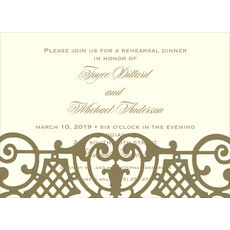 Gold Damask Die-cut Wrap Invitations
