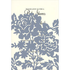 Silver Flower Die-cut Pocket Invitations