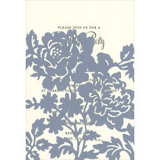 Silver Flower Die-cut Pocket Invitations
