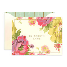 Ribbon Rose Folded Note Cards