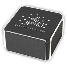 Design Your Own Black Confetti Square Coasters