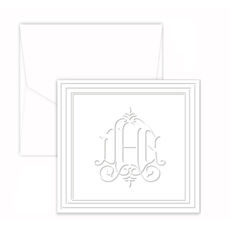 Henley Framed Monogram Embossed Folded Gift Enclosures