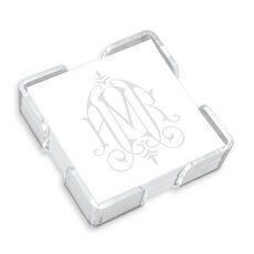 Henley Watercolor Monogram Petite Square with Acrylic Holder