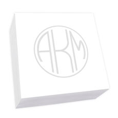 Henley Watercolor Circle Monogram Chunky Pad