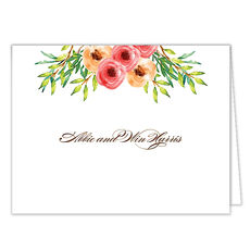 Watercolor Florals Folded Note Cards