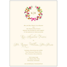 Flowery Wreath Invitations