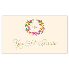 Flowery Wreath Enclosure Cards