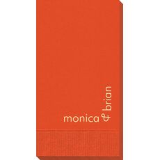 Corner Text with Ampersand Guest Towels