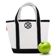 Personalized Black Trimmed Cutest Little Classic Tote