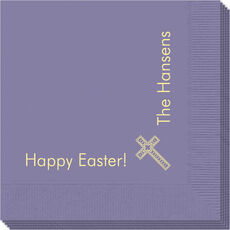 Corner Text with Inspirational Cross Napkins