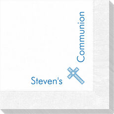 Corner Text with Inspirational Cross Napkins