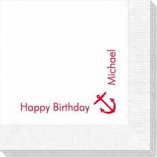 Corner Text with Anchor Napkins