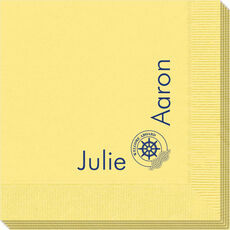 Corner Text with Welcome Aboard Design Napkins