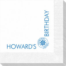 Corner Text with Welcome Aboard Design Napkins