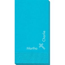 Corner Text with Inspirational Cross Guest Towels