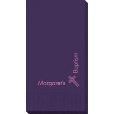 Corner Text with Inspirational Cross Guest Towels