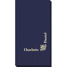 Corner Text with Ornate Scroll Guest Towels