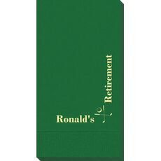 Corner Text with Golf Clubs Guest Towels