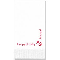 Corner Text with Anchor Guest Towels