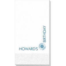 Corner Text with Welcome Aboard Design Guest Towels