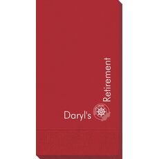 Corner Text with Welcome Aboard Design Guest Towels