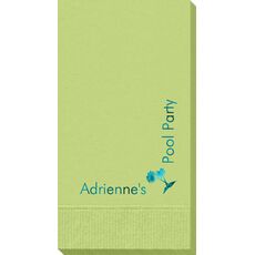 Corner Text with Palm Trees Guest Towels