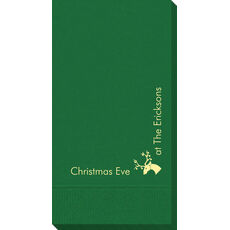Corner Text with Christmas Reindeer Design Guest Towels