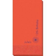 Corner Text with Daisy Design Guest Towels