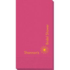 Corner Text with Daisy Design Guest Towels