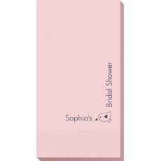 Corner Text with Baby Bird Design Guest Towels