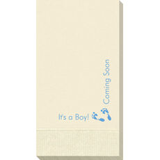 Corner Text with Twinkle Toes Design Guest Towels