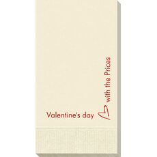 Corner Text with Mon Cherie Heart Design Guest Towels