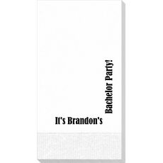 Corner Text Guest Towels