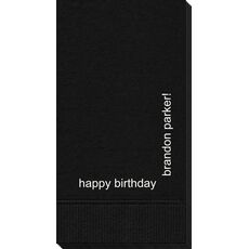 Corner Text Guest Towels