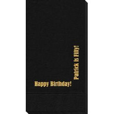 Corner Text Guest Towels