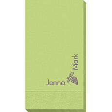 Corner Text with Grapes Guest Towels