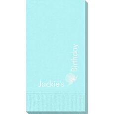 Corner Text with Shell Design Guest Towels