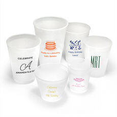 1-Letter Monogrammed Frosted Cups –