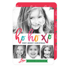 Ho Ho Xo Christmas Photo Cards