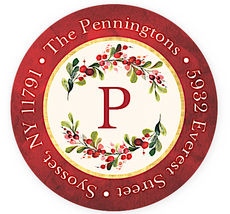 Gorgeous Garland Round Address Labels