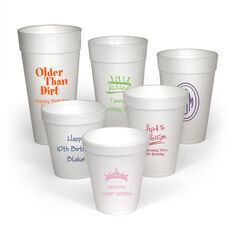 20 oz. Foam Cups with Single Color Custom Logo
