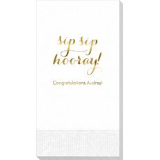 Elegant Sip Sip Hooray Guest Towels