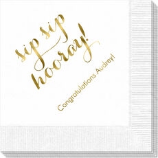 Elegant Sip Sip Hooray Napkins