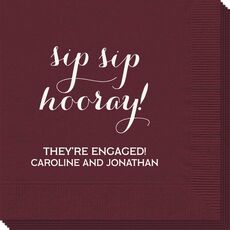 Elegant Sip Sip Hooray Napkins